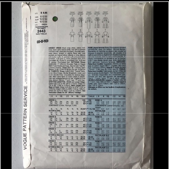 Vogue Pattern Set 2443 - Picture 2 of 2